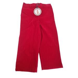 4T New Edgehill Collection red velvet pants